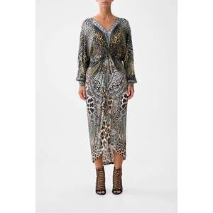 chinese dress ladies CAMILLA Kindred Skies A-Line Frill Dress. Sz S – UNIVERSAL ARMOUR